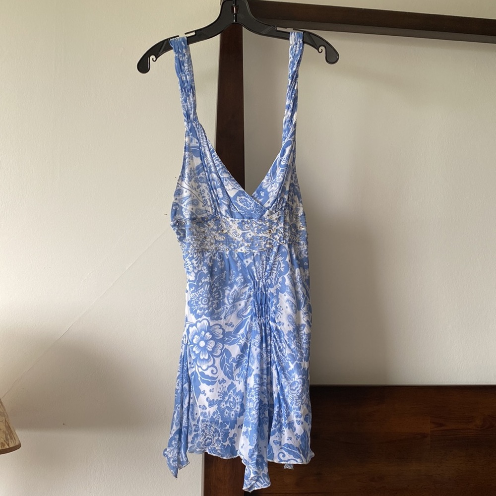 Flowing, sequin-embellished sleeveless tank, NWT